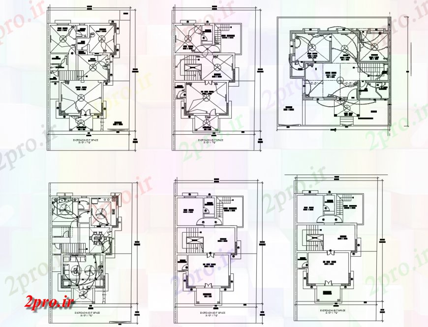 دانلود نقشه مسکونی  ، ویلایی ، آپارتمان  طرحی طبقه و طراحی الکتریکی آپارتمان   مسکونی ساخت (کد118034)