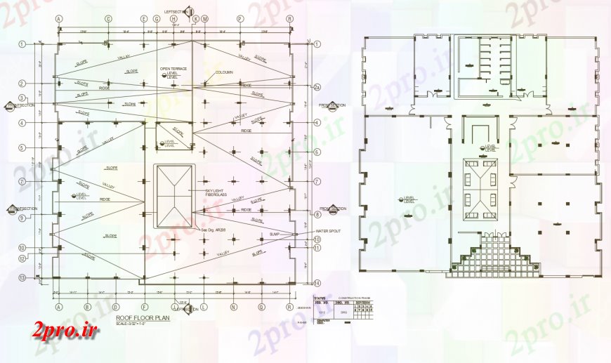 دانلود نقشه طراحی جزئیات ساختار ساختار طرحی کف پشت بام طراحی جزئیات از خانه (کد118061)
