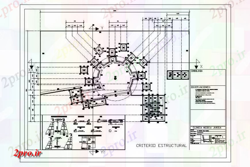 دانلود نقشه طراحی جزئیات ساختار طرحی ساختاری   بنیاد خودرو (کد118121)
