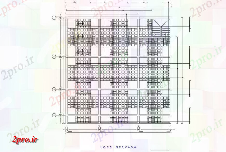 دانلود نقشه طراحی جزئیات ساختار جزئیات پرتو طرحی پوشش برنامه از کف خانه (کد118133)