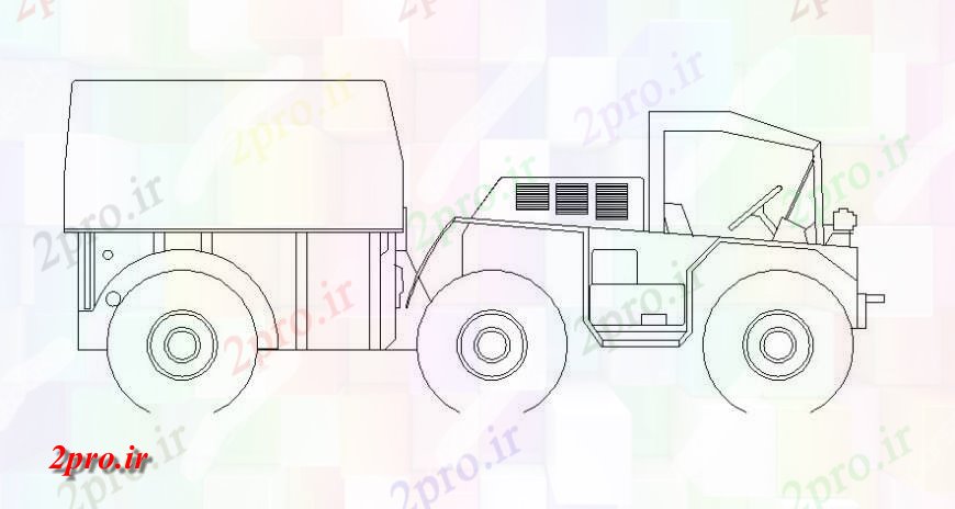دانلود نقشه بلوک های حمل و نقل کامیون نما خودرو جزئیات طراحی  دو بعدی   (کد118305)