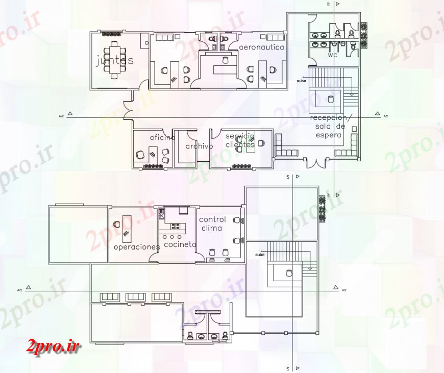 دانلود نقشه جزئیات و فضای داخلی شرکت  طراحی قطعات به دفتر شرکت با مبلمان  (کد118323)