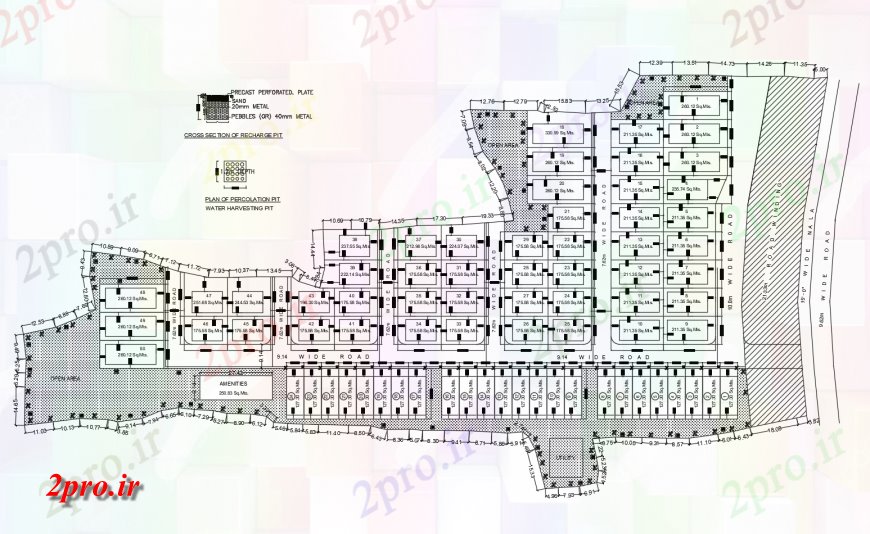 دانلود نقشه مسکونی  ، ویلایی ، آپارتمان  طراحی سایت مسکن و توطئه  (کد118346)