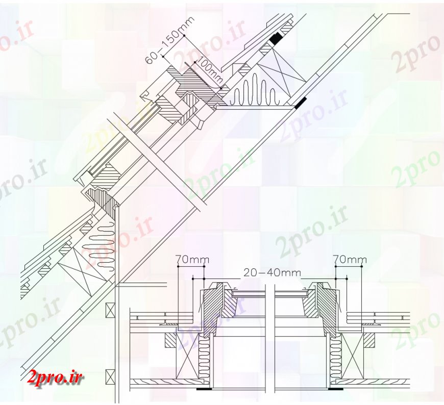 دانلود نقشه جزئیات طراحی در و پنجره  جفت پنجره و نصب و راه اندازی (کد118353)