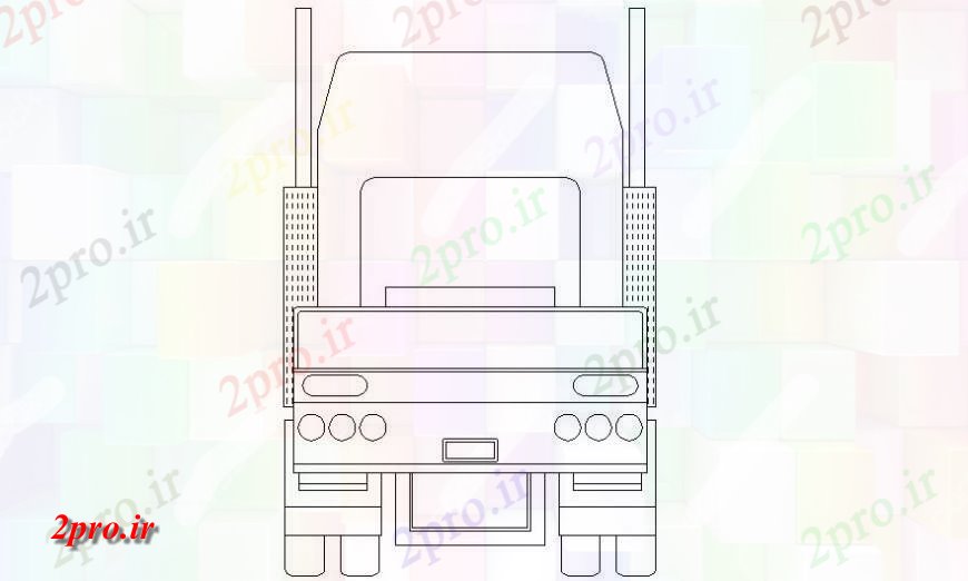 دانلود نقشه بلوک های حمل و نقل کامیون حمل و نقل واحد  دو بعدی   (کد118364)