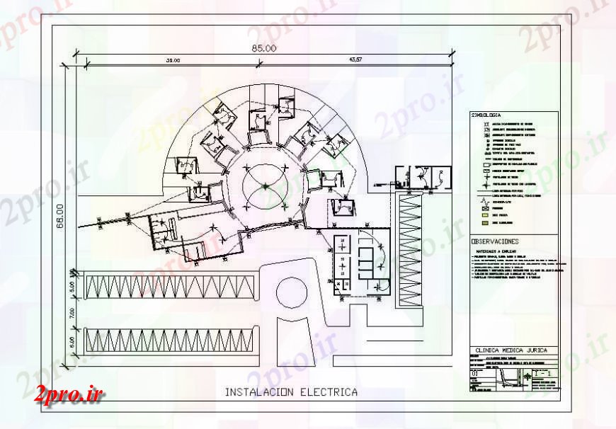 دانلود نقشه برق کشی ، اتصالات نصب و راه اندازی خط برقی درمانگاه (کد118374)