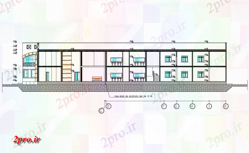 دانلود نقشه مسکونی ، ویلایی ، آپارتمان اصلی جزئیات بخش پیشانی خانه مسکونی 41 در 53 متر (کد118439)
