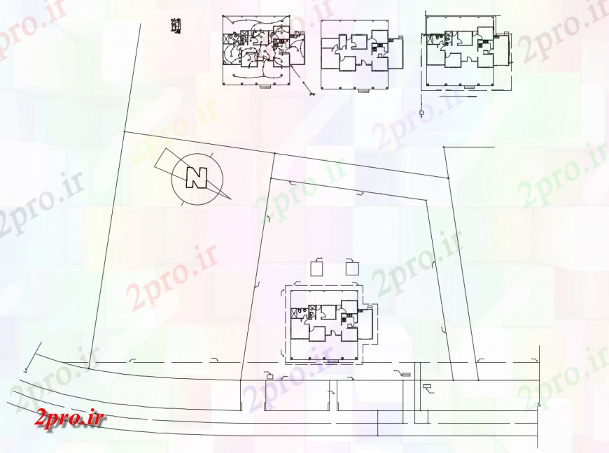 دانلود نقشه مسکونی ، ویلایی ، آپارتمان طرحی طبقه، طرحی و ساختار الکتریکی جزئیات از خانه 14 در 16 متر (کد118453)