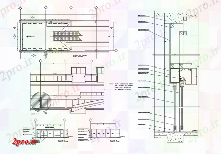 دانلود نقشه مسکونی  ، ویلایی ، آپارتمان  بخش و جزئیات مقطعی سازنده خانه (کد118471)