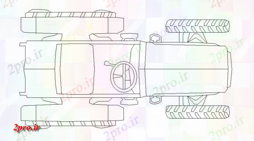 دانلود نقشه بلوک های حمل و نقل تراکتور جزئیات طراحی در  اتوکد (کد118483)