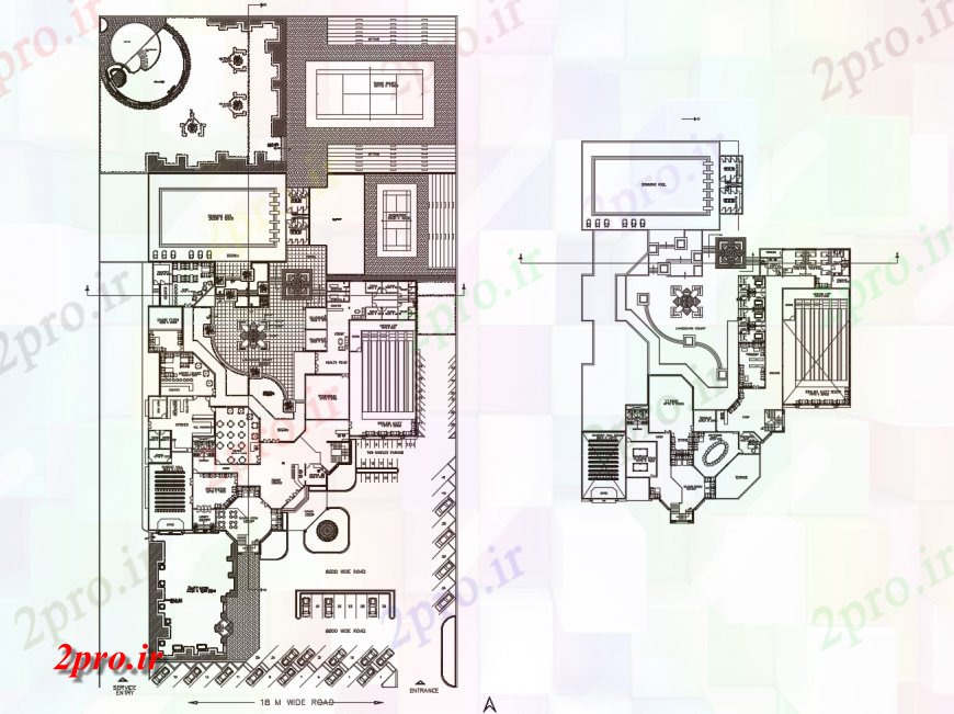 دانلود نقشه مسکونی ، ویلایی ، آپارتمان محل باشگاه وانجمن همکف و طبقه اول طرحی 60 در 85 متر (کد118485)