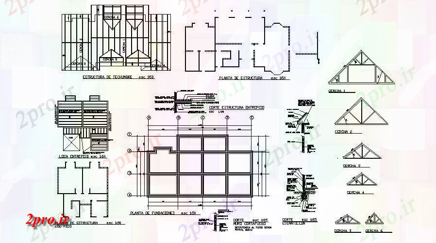 دانلود نقشه جزئیات ساختار بنیاد طرح، طرحی جلد و ساختار جزئیات از خانه (کد118492)