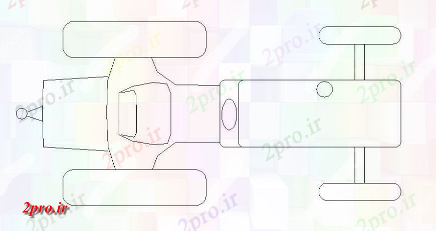 دانلود نقشه بلوک های حمل و نقل  تراکتور جزئیات  دو بعدی  در  اتوکد (کد118497)