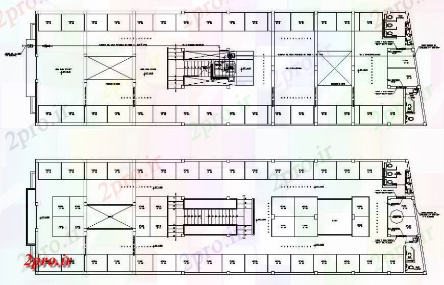 دانلود نقشه هایپر مارکت - مرکز خرید - فروشگاه طرحی تراس مرکز خرید در خودکار 10 در 33 متر (کد118540)
