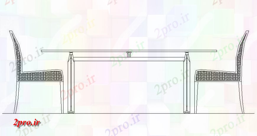 دانلود نقشه بلوک میز و صندلیصندلی و میز میز رسم  دو بعدی  در  اتوکد (کد118573)