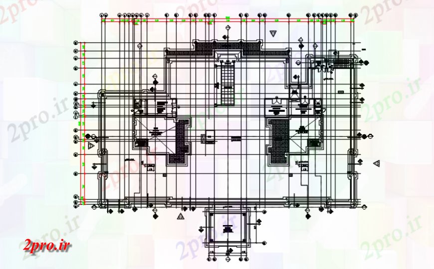 دانلود نقشه مسکونی ، ویلایی ، آپارتمان طرحی تراس خانه های ویلایی در خودکار 44 در 69 متر (کد118625)