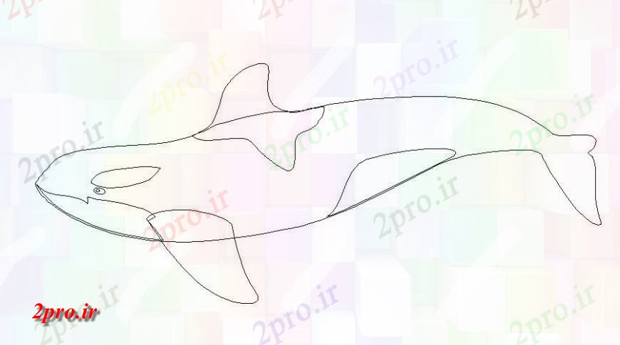 دانلود نقشه بلوک حیوانات  بلوک ماهی (کد118627)