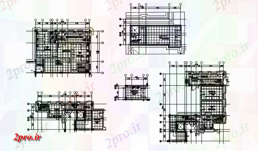 دانلود نقشه بلوک های بهداشتی طبقه طرحی از خانه های ویلایی سرامیک در خودکار 42 در 70 متر (کد118645)