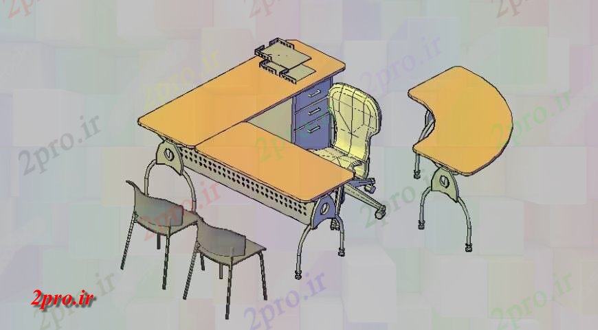 دانلود نقشه میز و صندلی  مبلمان میز و صندلی مدل  طراحی (کد118889)