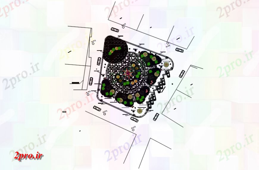 دانلود نقشه پارک - باغ    عمومی پروژه طرحی پارک  (کد119002)