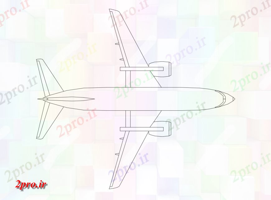 دانلود نقشه بلوک های حمل و نقل مشترک هواپیما  صفحه نما  (کد119029)