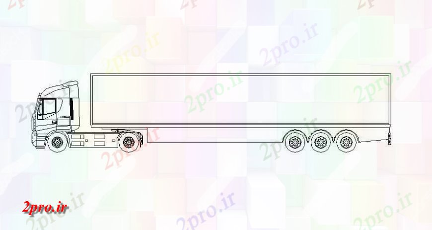 دانلود نقشه بلوک های حمل و نقل خودرو کامیون بلوک جزئیات نما  دو بعدی  در softwrae اتوکد (کد119062)