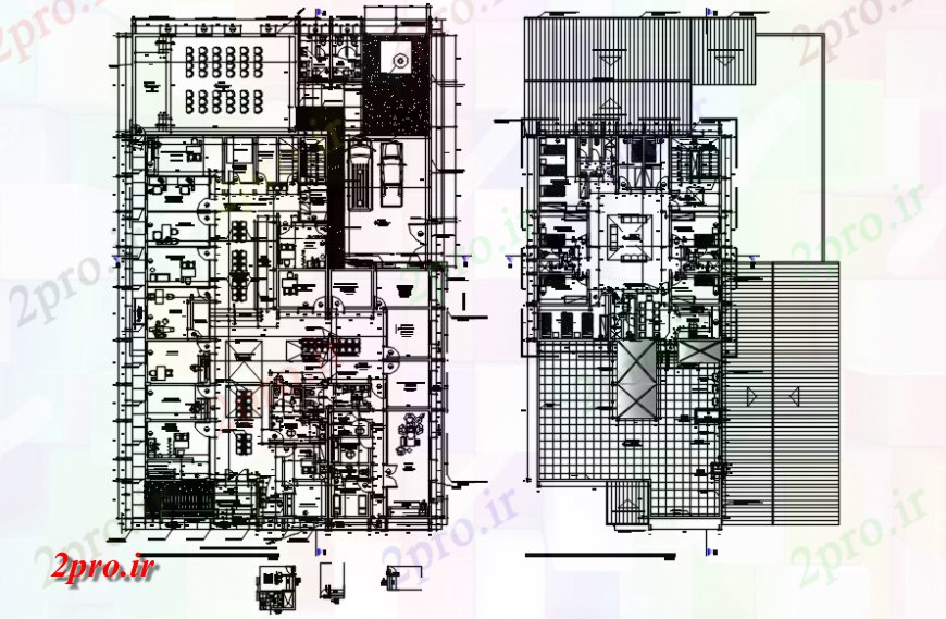دانلود نقشه بیمارستان - درمانگاه - کلینیک طرحی طبقه از طراحی بیمارستان 24 در 39 متر (کد119069)