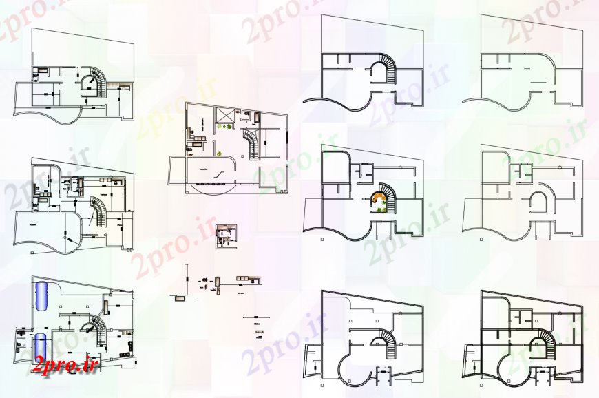 دانلود نقشه مسکونی ، ویلایی ، آپارتمان مسکونی طرحی طبقه خانه، طرحی فریم و ساختار جزئیات 15 در 16 متر (کد119207)