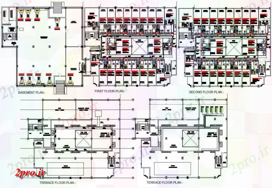 دانلود نقشه طراحی داخلی طراحی هتل طرحی تهویه مطبوع کانال 29 در 29 متر (کد119296)