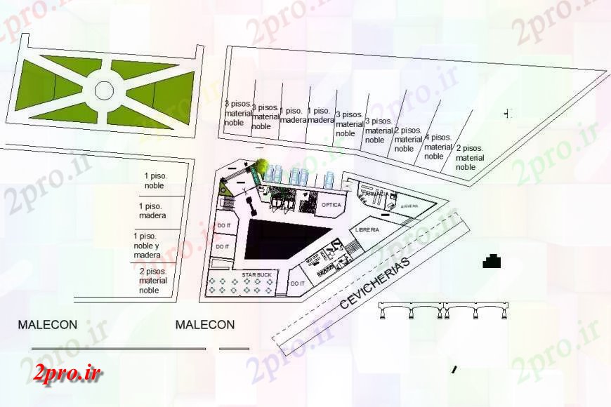 دانلود نقشه هتل - رستوران - اقامتگاه منطقه کافه از طرحی رستوران 41 در 63 متر (کد119329)