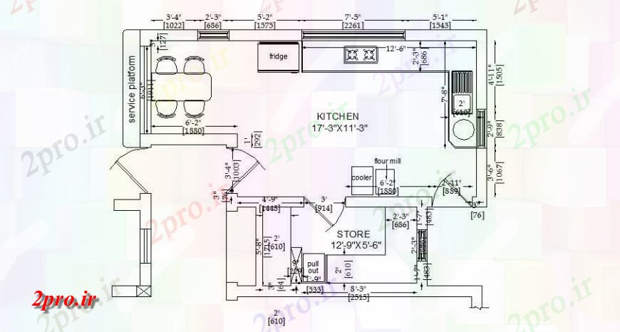 دانلود نقشه مسکونی ، ویلایی ، آپارتمان کف خانه طرحی کلی طرح 6 در 7 متر (کد119337)
