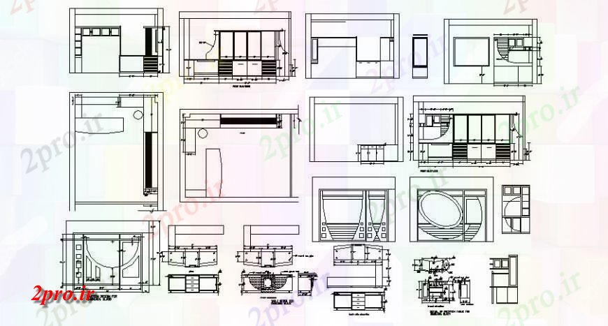 دانلود نقشه آشپزخانه آشپزخانه، طرحی سقف و  داخلی طراحی جزئیات  (کد119361)