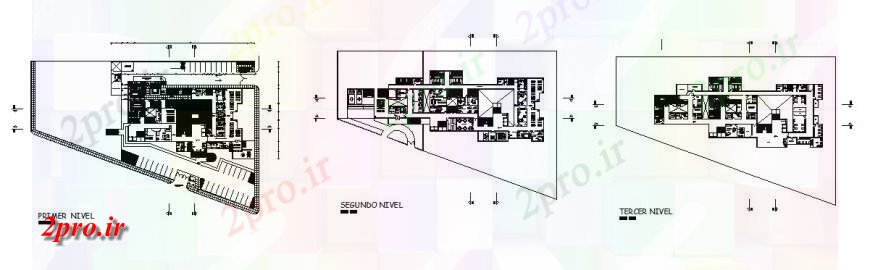 دانلود نقشه مسکونی ، ویلایی ، آپارتمان اول، دوم و سوم توزیع کف جزئیات طرحی از خانه جمعی 15 در 24 متر (کد119383)
