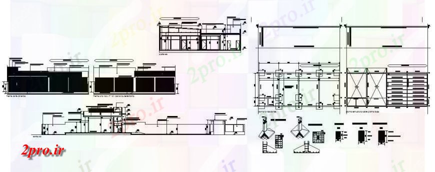 دانلود نقشه ساختمان اداری - تجاری - صنعتی نما ساختمان تجاری، بخش سازنده و خودکار (کد119401)
