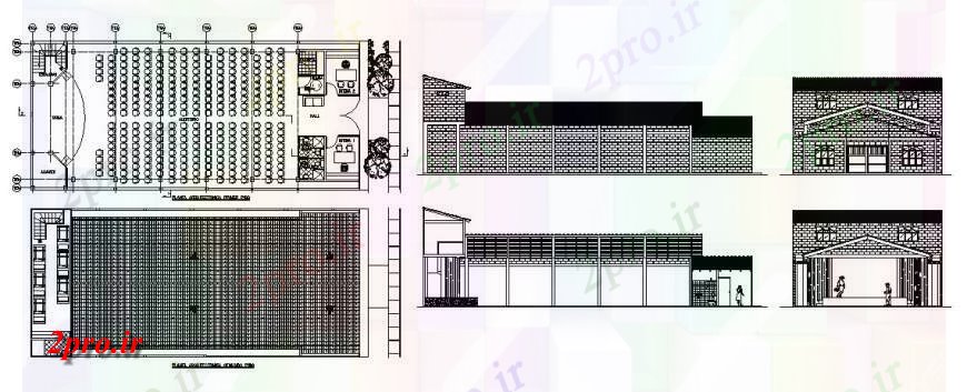 دانلود نقشه تئاتر چند منظوره - سینما - سالن کنفرانس - سالن همایشسودمندی سالن سالن نما ساختمان سالن، بخش، برنامه ریزی و خودکار جزئیات 11 در 25 متر (کد119410)