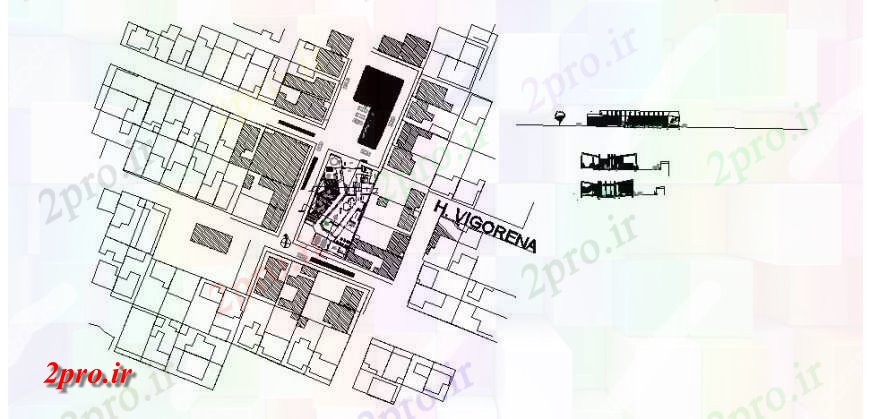 دانلود نقشه باغ باغ کودکان در ساختار محوطه سازی laserena جزئیات 25 در 25 متر (کد119497)