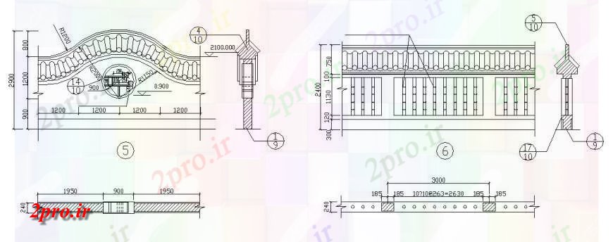 دانلود نقشه طراحی جزئیات ساختار شیشه ای ساخت و ساز سقف  طراحی (کد119575)