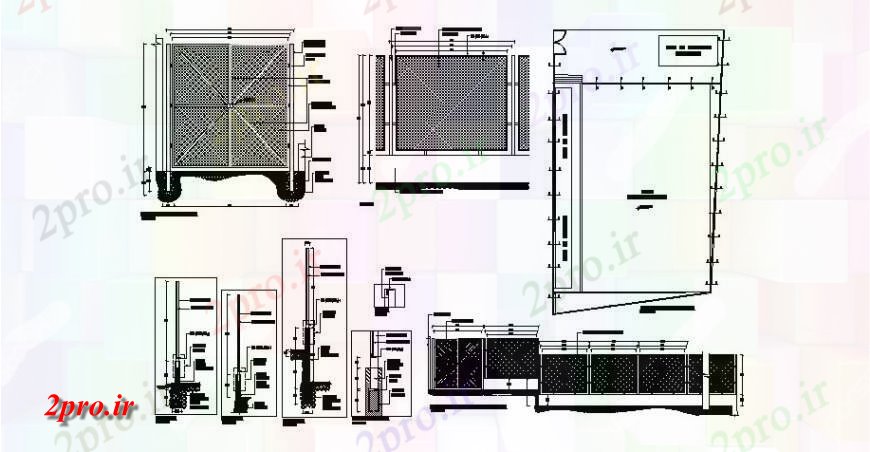 دانلود نقشه طراحی جزئیات ساختار محیط پنجره فلزی و بخش دروازه و نصب و راه اندازی سازنده جزئیات (کد119607)