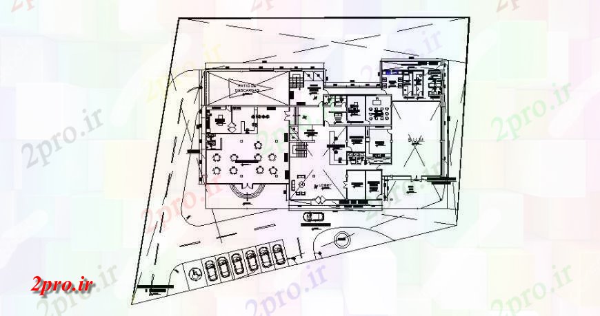 دانلود نقشه مسکونی ، ویلایی ، آپارتمان باشگاه اولین خانه توزیع کف طرحی های 25 در 42 متر (کد119608)