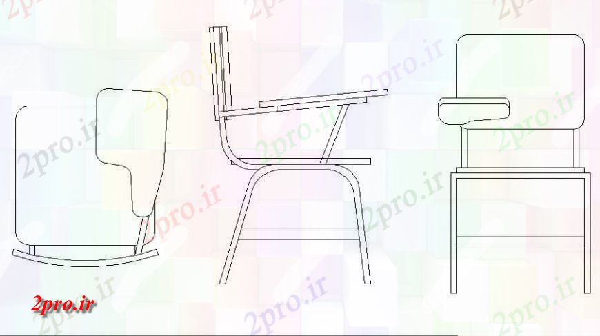 دانلود نقشه بلوک مبلمان صندلی مبلمان طراحی  دو بعدی   (کد119618)