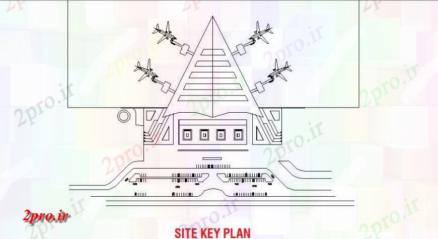 دانلود نقشه فرودگاه سایت طراحی های کلیدی از فرودگاه  ترمینال طراحی جزئیات  (کد119653)
