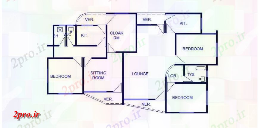 دانلود نقشه مسکونی ، ویلایی ، آپارتمان خانه با سه اتاق خواب جزئیات طراحی طرحی کلی طرحی 15 در 24 متر (کد119693)