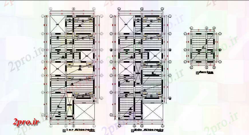 دانلود نقشه طراحی جزئیات ساختار پوشش طرحی فریم جزئیات ساختار طبقه خانه 8 در 18 متر (کد119708)