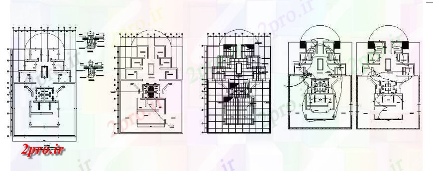 دانلود نقشه هایپر مارکت - مرکز خرید - فروشگاه طرحی طبقه و طراحی های الکتریکی جزئیات بان شناسی های پیچیده 21 در 34 متر (کد119752)