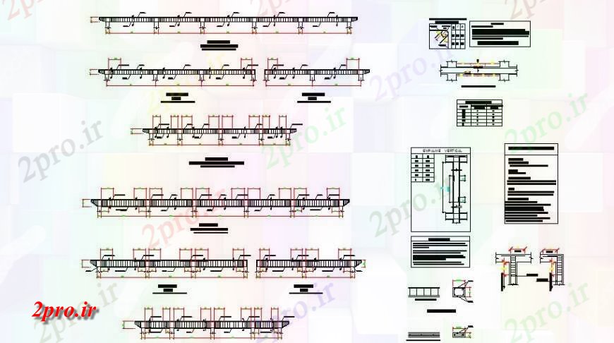 دانلود نقشه طراحی جزئیات ساختار برنامه پرتو و جزئیات ساختار سازنده بیمارستان 29 در 32 متر (کد119762)