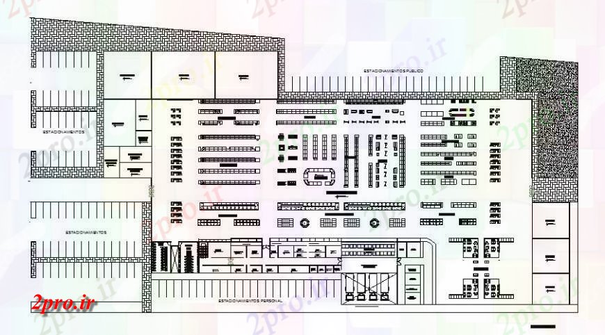 دانلود نقشه کارخانه صنعتی  ، کارگاه ساختمان صنعتی    طرحی  (کد119798)