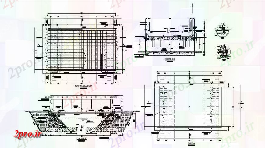 دانلود نقشه جزئیات ساخت پل طرحی جزئیات ساخت و ساز پل ها و جزئیات مقطعی  (کد119801)