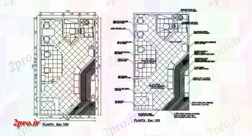 دانلود نقشه نمایشگاه ; فروشگاه - مرکز خرید فروشگاه سالن طراحی معماری با مبلمان 4 در 7 متر (کد119853)