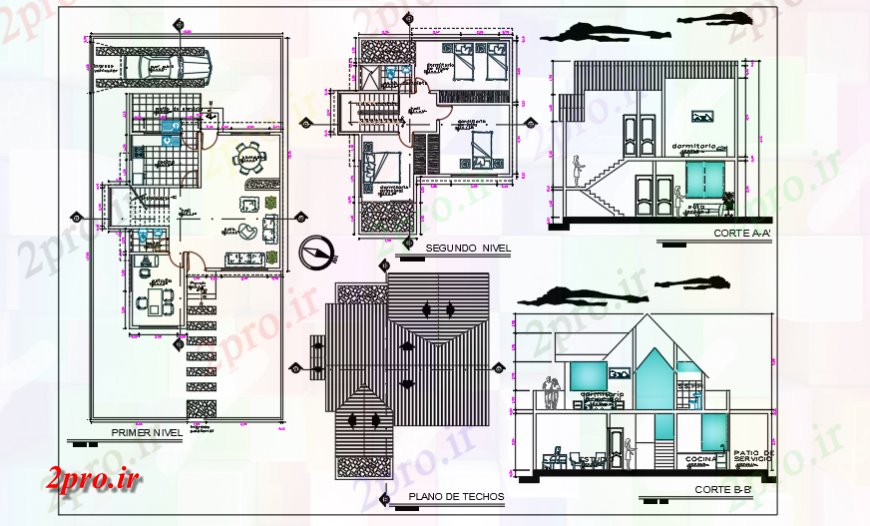 دانلود نقشه مسکونی ، ویلایی ، آپارتمان محیط زیست و خانواده طراحی خانه 7 در 12 متر (کد119891)