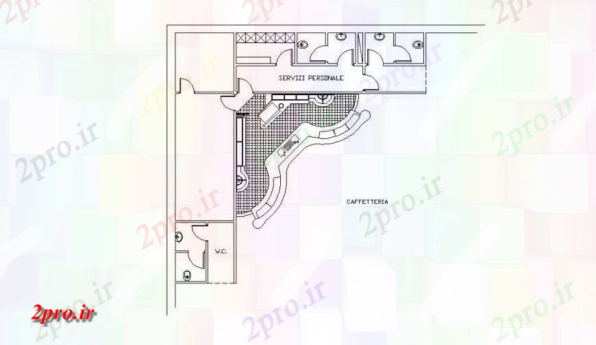 دانلود نقشه هتل - رستوران - اقامتگاه  کافه تریا  صفحه طرحی معماری طرح (کد119900)